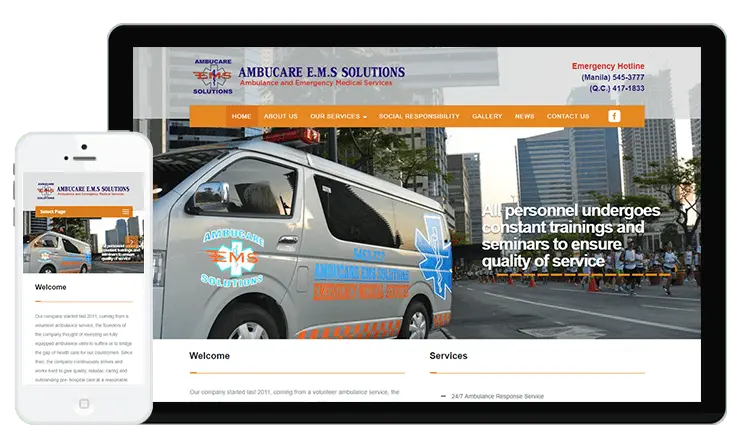 Ambucare EMS Solutions Web Design