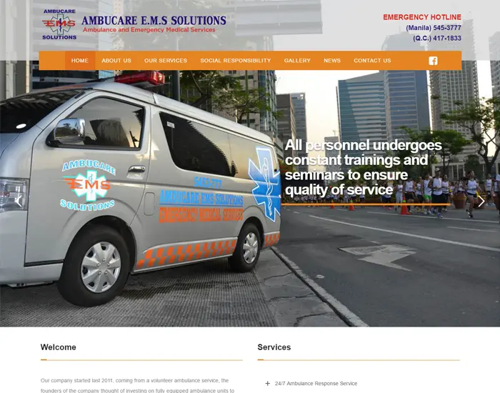 Ambucare EMS Solutions Site Preview