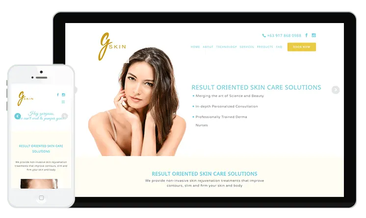 G Skin Clinic Web Design