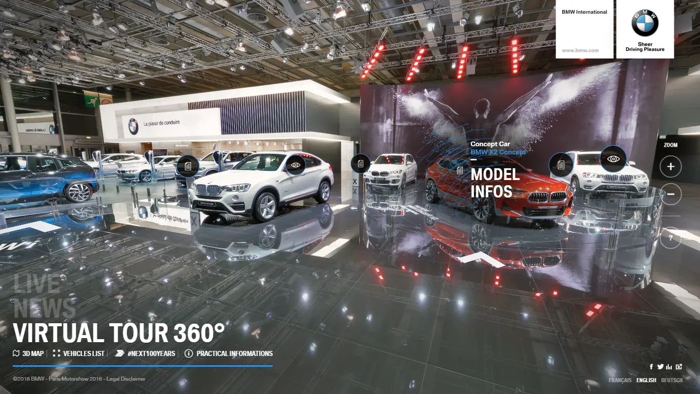 BMW Paris Motorshow 2016 Virtual Tour 360 Degree