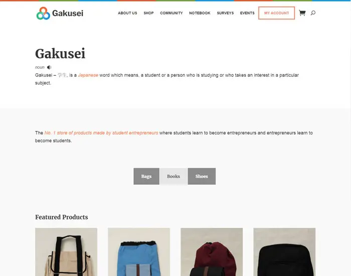 Gakusei Site Preview
