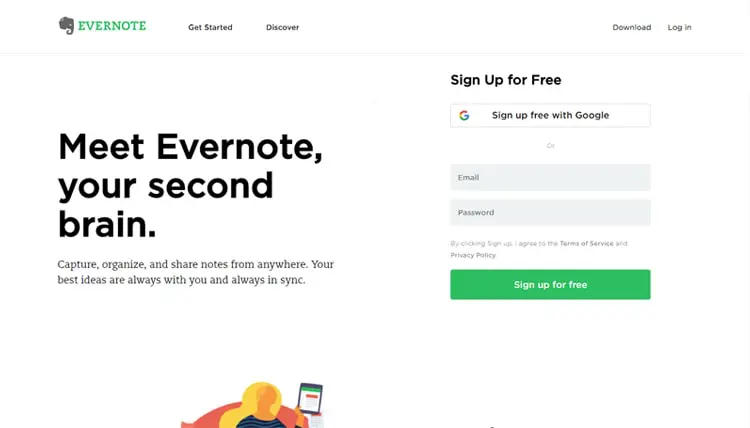 Evernote Site Preview