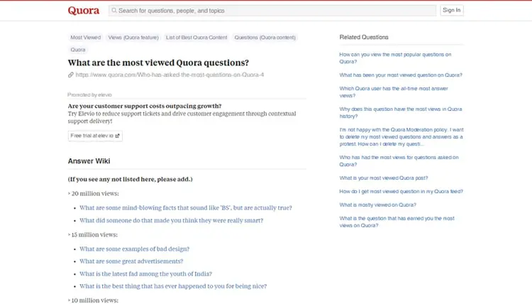 Quora Site Preview