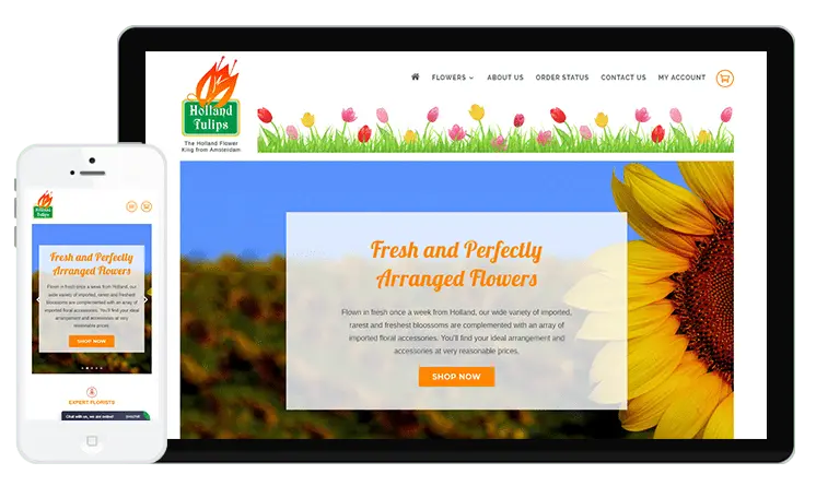 Holland Tulips Web Design