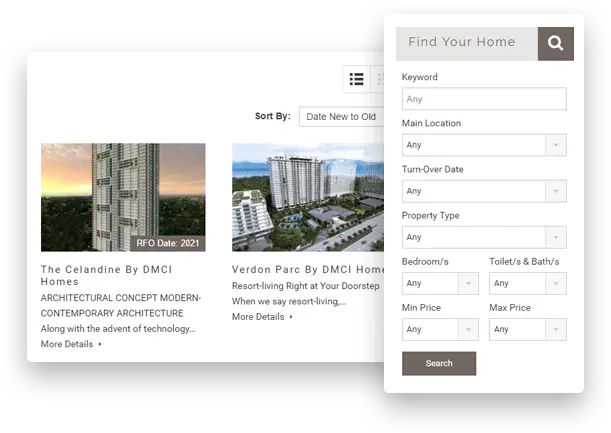 Move Right Realty Advance Filtering of Listing