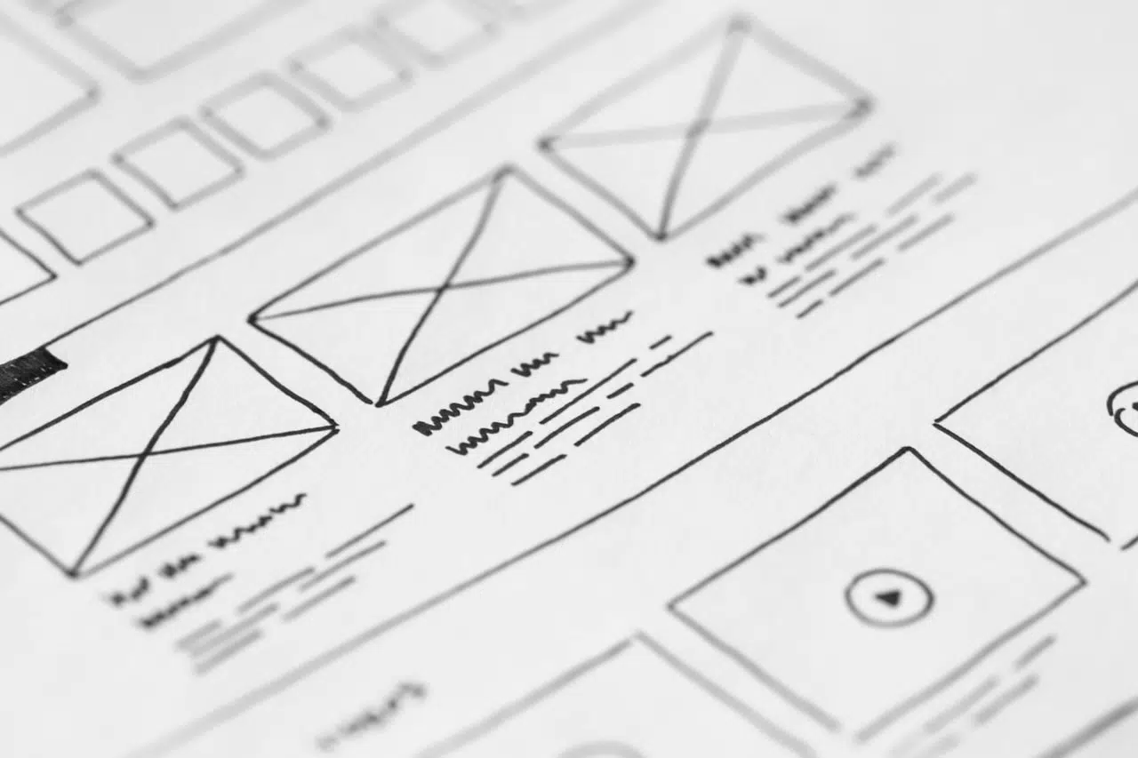 Wireframe layout for user interface design