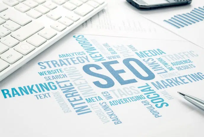 seo-business-concept-cloud-chart-print-document-2022-03-15-15-29-06-utc-1 SEO keywords and marketing strategy concept